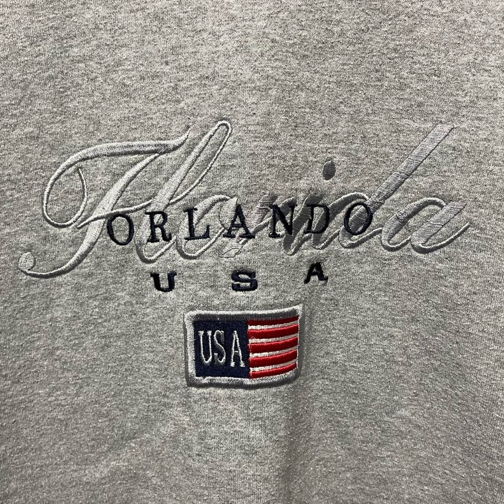 Orlando Florida USA front embroidered graphic long sleeve crewneck sweatshirt - Picture 2 of 5